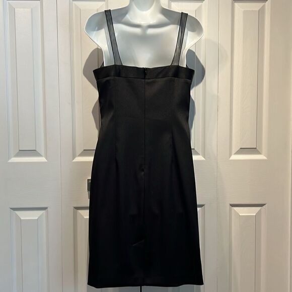 Hugo‎ Buscati Black Satin A line Dress Size 8 - Picture 6 of 11